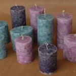 velas decorativas marmoleadas