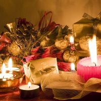 decoración de velas para navidad