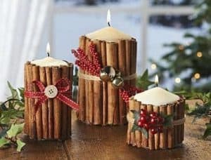 velas blancas de navidad